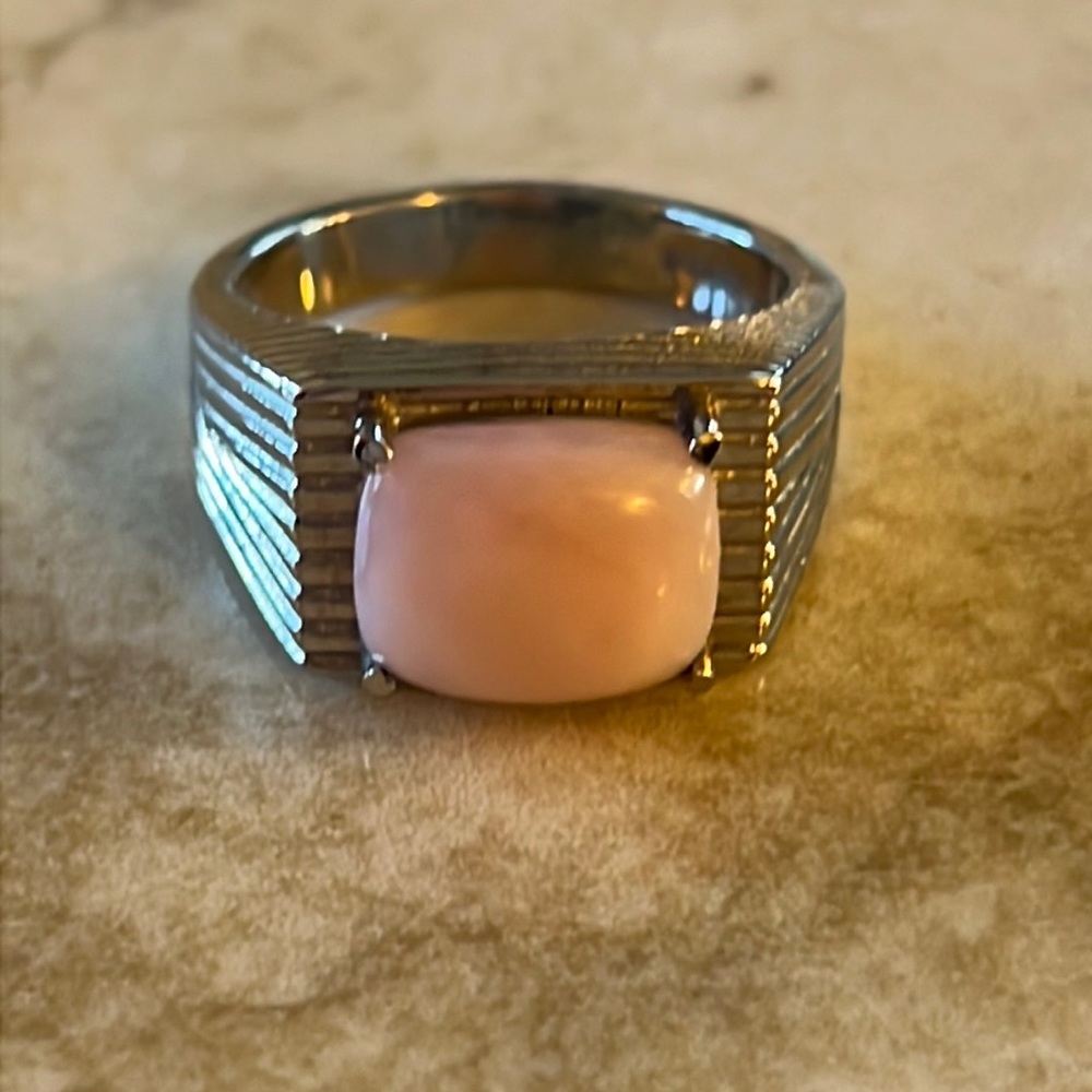 Peruvian Pink Opal Ring